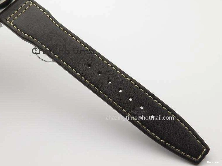 MIROTIME 0320 Pilot Chrono SS IW387808 CF3 ZF 1:1 Best Edition On Brown Leather Strap A Soft 7328